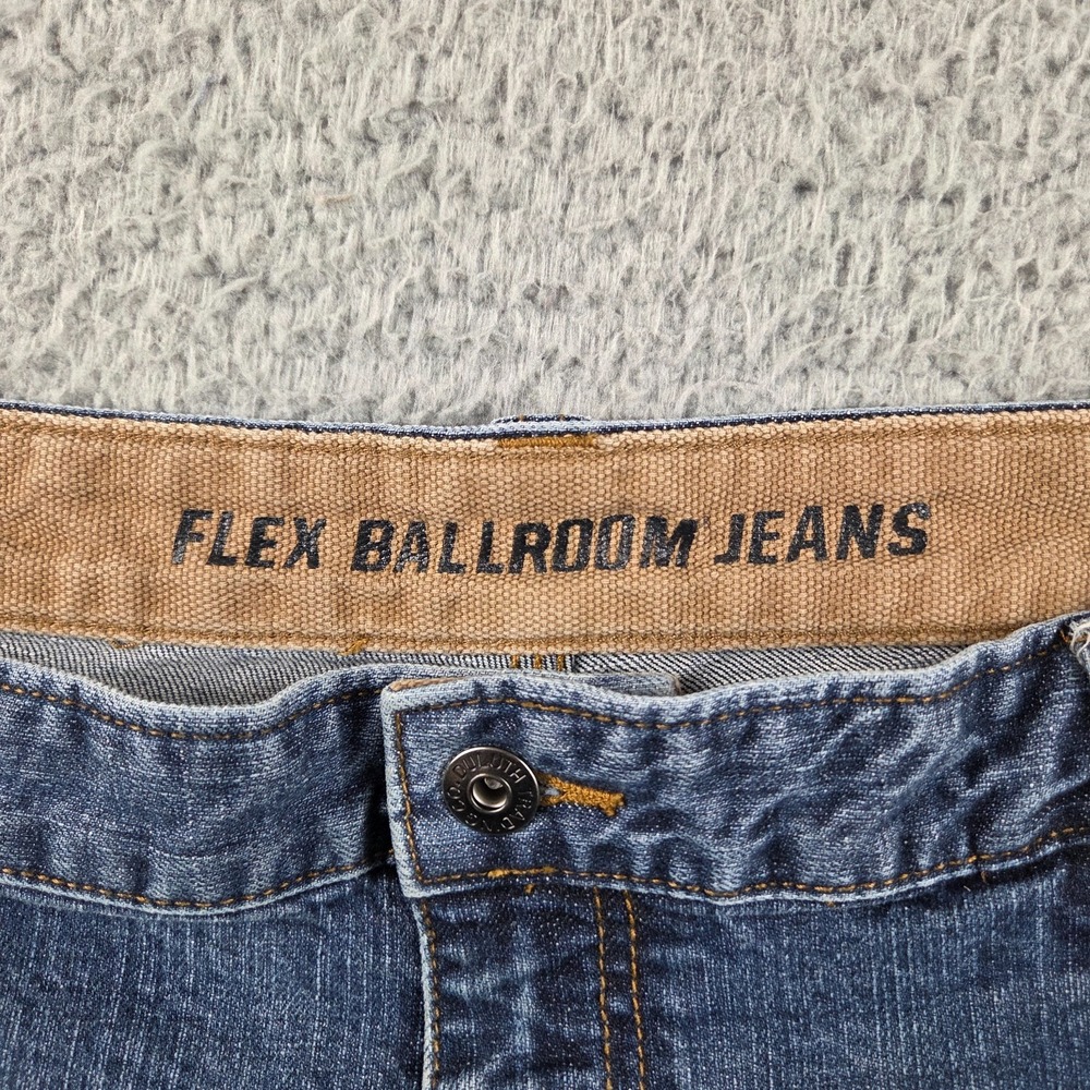 Duluth Trading Flex Ballroom Jeans Mens 46x30 (44x29) Blue Relaxed Fit Denim - Picture 7 of 12